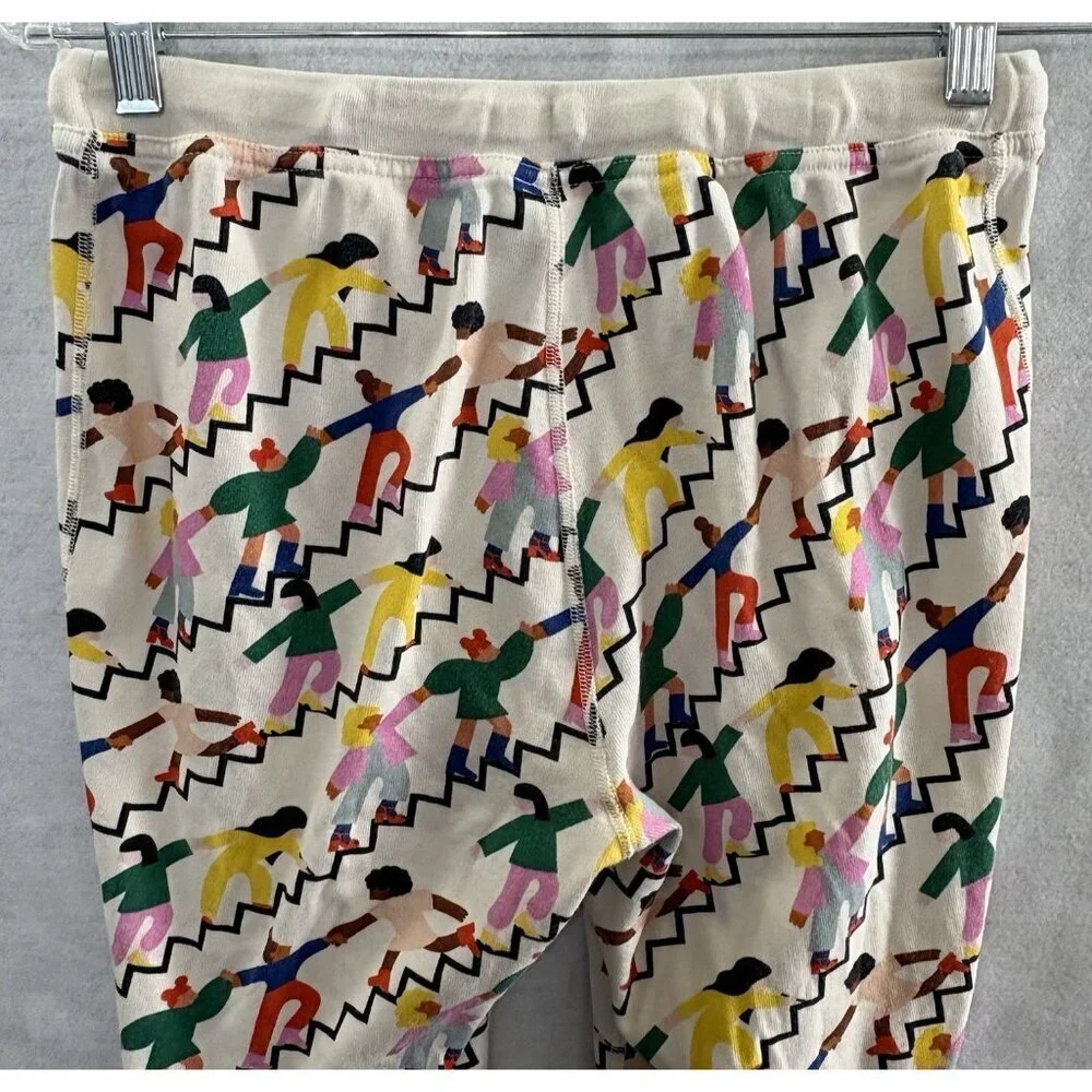 HANNA ANDERSON‎ Kids Pajama Bottom Size M Multicolor Stairs Helping 25-13